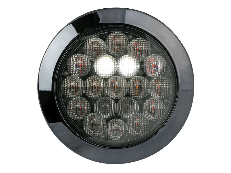 OPTIBEAM Dark Phantom apvalus LED galinis žibintas Ø155mm, 5m ADR kabelis - Attēls 5