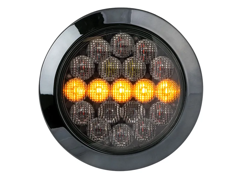 OPTIBEAM Dark Phantom apvalus LED galinis žibintas Ø155mm, 5m ADR kabelis - Attēls 6