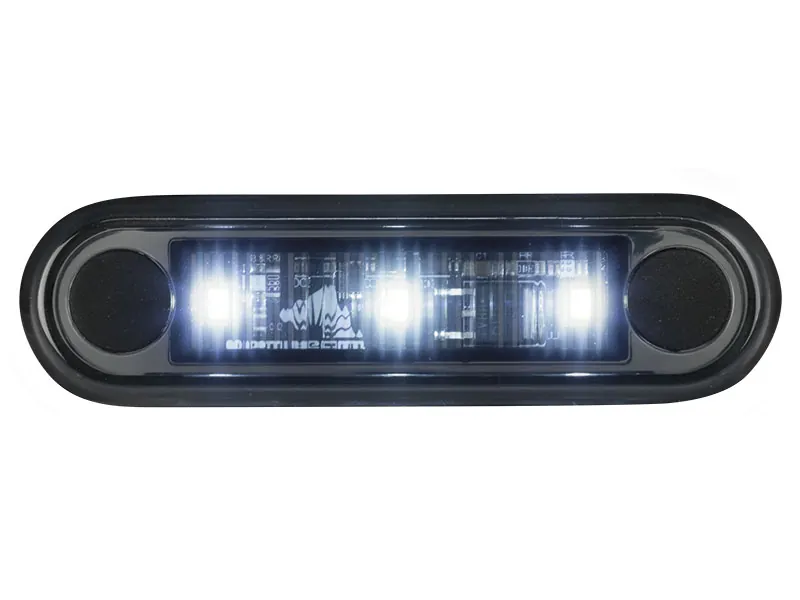 OPTIBEAM Dark Phantom LED gabaritinis žibintas baltas, 79,5 x 22,5 mm, 0,5 m ADR kabelis - Ledbarzibintai.lt