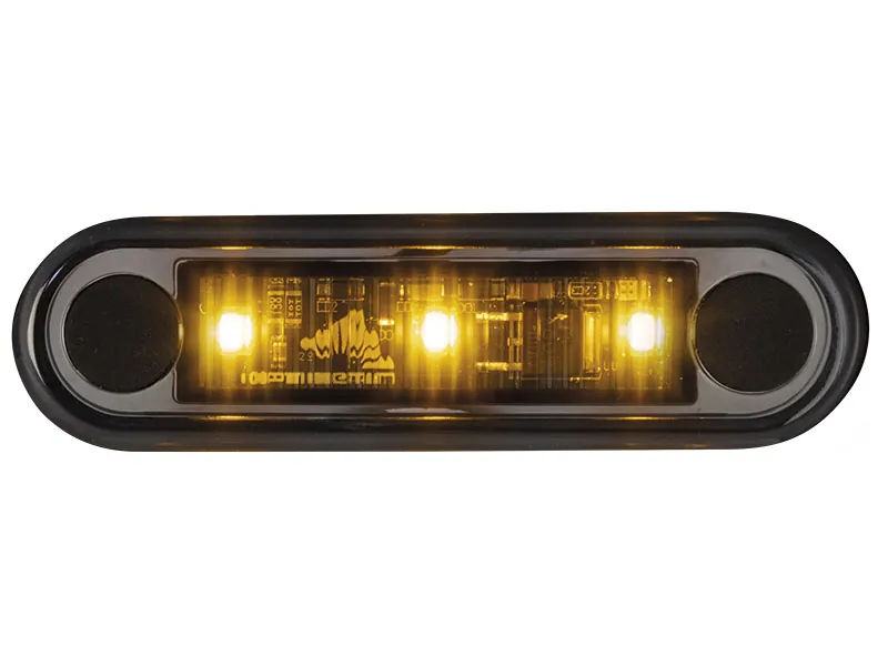 OPTIBEAM Dark Phantom LED gabaritinis žibintas oranžinis, 79,5 x 22,5 mm, 5 m ADR kabelis - Ledbarzibintai.lt