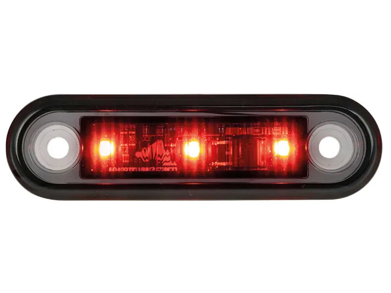 OPTIBEAM Dark Phantom LED gabaritinis žibintas raudonas, 79,5 x 22,5 mm, 5 m ADR kabelis - Attēls 5