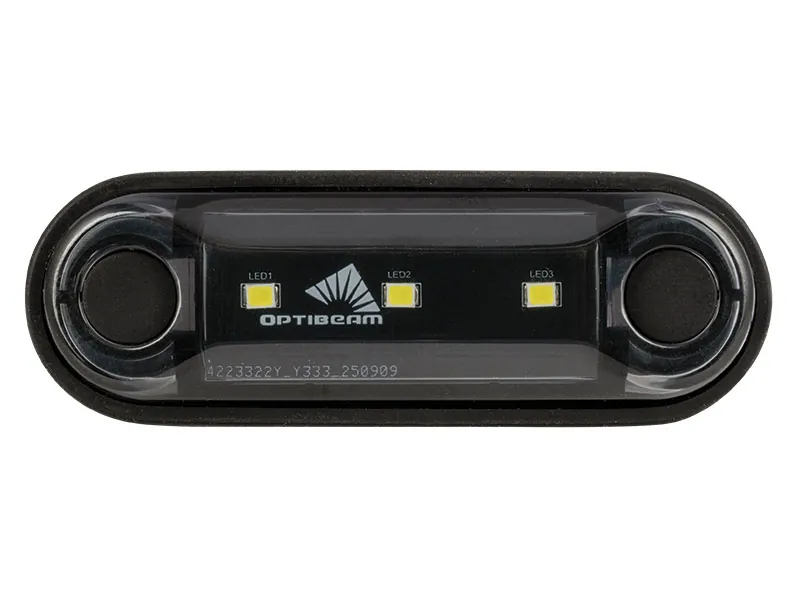 OPTIBEAM Dark Phantom LED gabaritinis žibintas baltas, 85,4 x 28,1 mm, 0,5 m ADR kabelis - Attēls 2