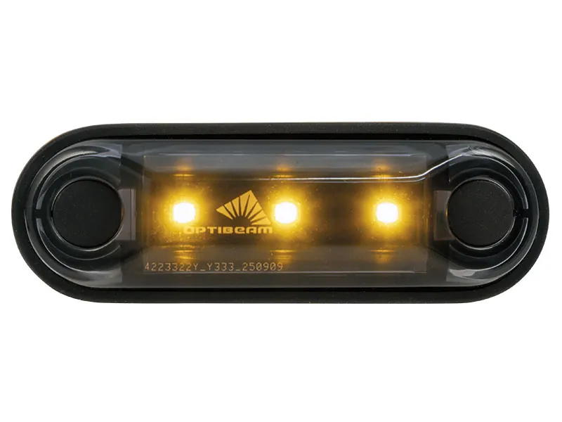 OPTIBEAM Dark Phantom LED gabaritinis žibintas oranžinis, 85,4 x 28,1 mm, 5 m ADR kabelis - Ledbarzibintai.lt