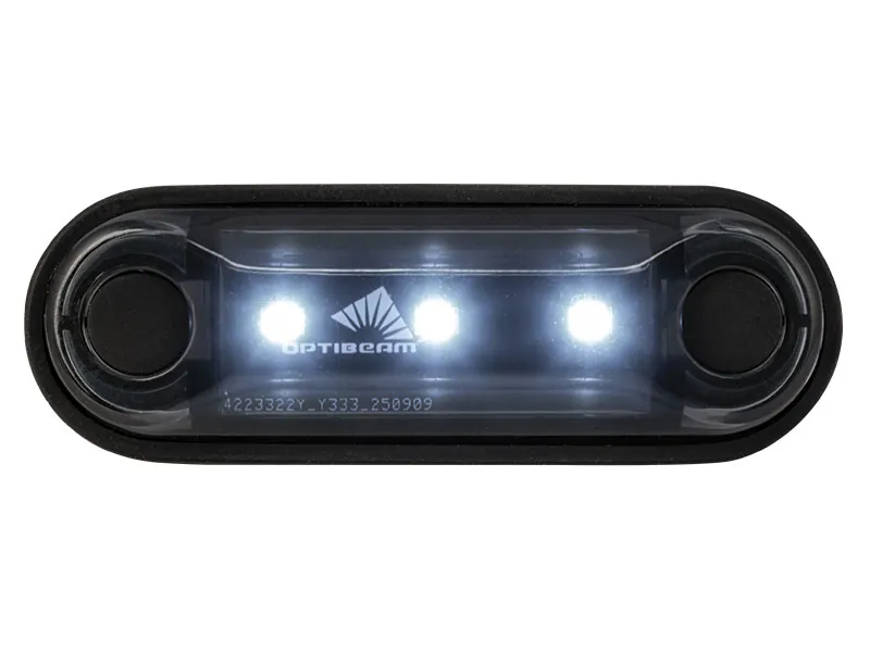 OPTIBEAM Dark Phantom LED gabaritinis žibintas baltas, 85,4 x 28,1 mm, 5 m ADR kabelis - Ledbarzibintai.lt