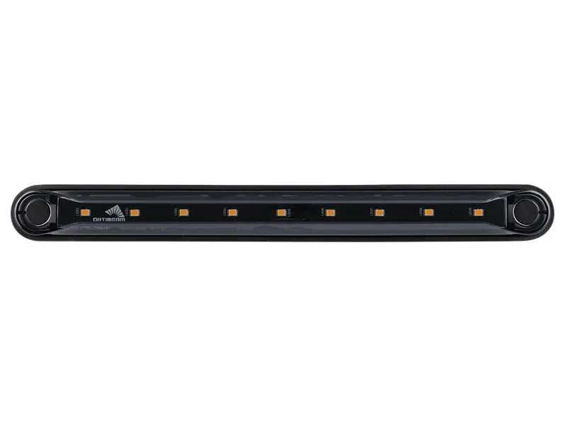 OPTIBEAM Dark Phantom LED gabaritinis žibintas oranžinis, 239,4 x 24,6 mm, 5 m ADR kabelis - Attēls 2