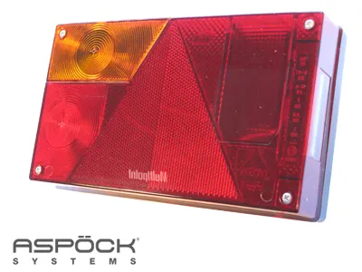 ASPöCK Galinis priekabos žibintas su stabdžių, rūko ir registracijos šviesa, 5-kaiščių jungtis