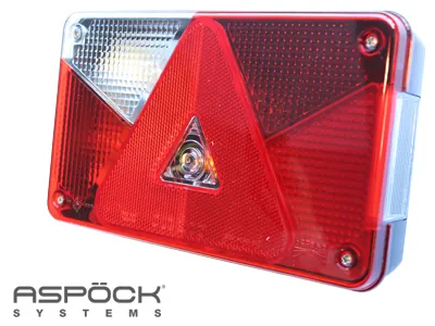 ASPöCK Galinis Halogeninis Žibintas Priekaboms - Universalus Kairės Pusės (240x140x55mm, 5-pin)