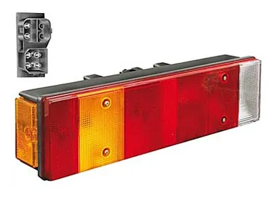 Proplast 7 funkcijų galinis žibintas su žymekliu, atšvaitu ir numerio apšvietimu (464x130x83mm)