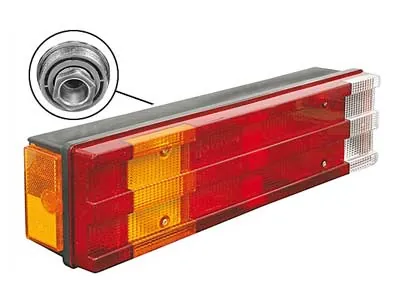 Proplast 7-kamerų Galinis Žibintas su Atšvaitu ir Numerio Apšvietimu (MB sistemoms)