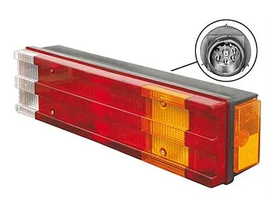 Proplast 7 Funkcijų Galinis Žibintas MB Automobiliams - 468x134x82mm, BA15s Jungtis, 152mm Tvirtinimas