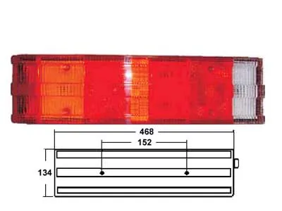 Atsarginis stiklo dangtelis 468x134mm galiniams 7 funkcijų žibintams - Ledbarzibintai.lt