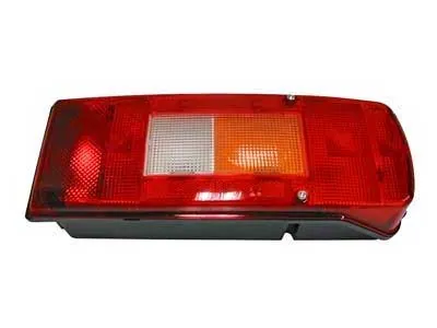 LED Kvadratinis galinis žibintas 7-kamerų, 24V, su atšvaitu, 370x130x90mm