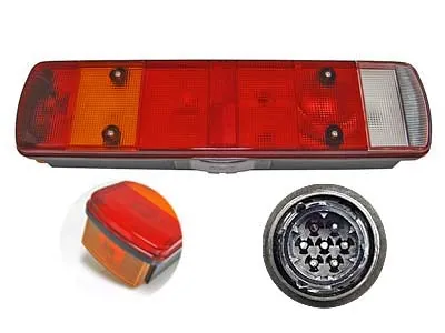 Universalus 7 funkcijų galinis žibintas, 12-24V, su EMC ir E patvirtinimu