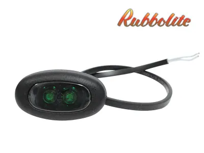 Rubbolite LED žalias gabaritinis žibintas, 12-24V, ADR patvirtintas, su 0.5m laidu - Ledbarzibintai.lt