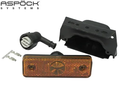 ASPöCK Geltonas LED šoninis gabaritinis žibintas su atšvaitu, 24V, ADR patvirtinimu