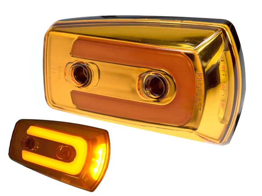 PROPLAST LED šoninis posūkio žibintas 9-33V IP67, skirtas M2-M3 klasių autobusams ir N kategorijos sunkvežimiams - Ledbarzibintai.lt