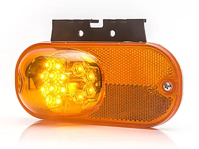 WAS LED Šoninis Daugiafunkcinis Gabaritinis Žibintas su Geltonais Stiklais, ECE Patvirtintas, 12-24V