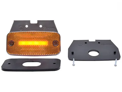 WAS Geltonas LED šoninis gabaritinis žibintas 12-24V, ECE patvirtintas, atsparumas vandeniui - Attēls 2