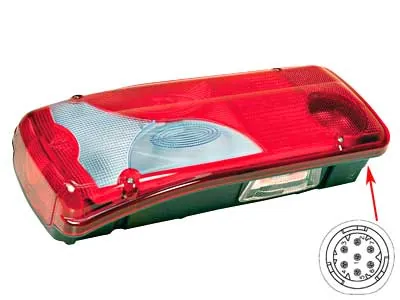 Vignal Galinis Žibintas 7-kamerų | MAN Transportui | 12-24V | Atstumas 152mm