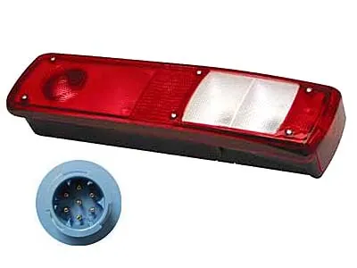 Vignal 7-kamerų galinis žibintas, 12-24V, su AMP 1.5 jungtimi ir ECE E2 04075 sertifikatu