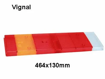 Atsarginis stiklo dangtis 464x130mm - Galinių žibintų apsauginis stiklas, skirtas 1608-5012, -5013, -5018, -5019 modeliams