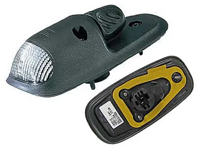 Baltas halogeninis šoninis gabaritinis žibintas montuojamas ant stogo - 12/24V su E2 5052 sertifikatu