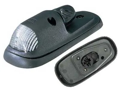 Baltas halogeninis šoninis gabaritinis žibintas Renault ir Iveco Irisbus transporto priemonėms, tvirtinamas ant stogo (SKU: 1608-5021)