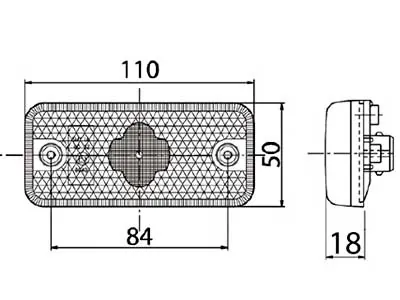 Geltoni LED Šoniniai Gabaritiniai Žibintai su Atšvaitu 24V - Volvo Autobusams (1608-5032) - Attēls 2