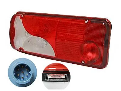 Vignal 7 Funkcijų Galinis Žibintas (Kairė Pusė) su Valst. Nr. Apšvietimu, 3xBA15s, 3xP21W, 1xPY21W