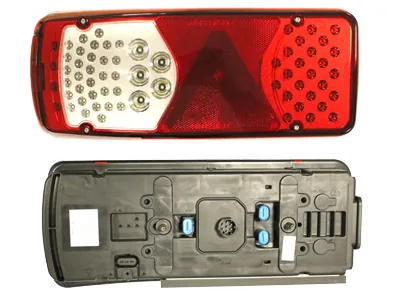 Vignal LED Galinis žibintas priekaboms, 12-24V, trikampiu atšvaitu, 400x160x85mm