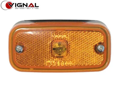VIGNAL Geltonas halogeninis šoninis gabaritinis žibintas su atšvaitu, BA9s tvirtinimas