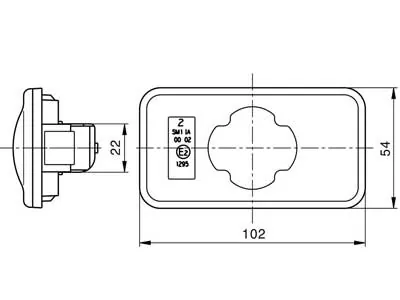 VIGNAL LED Šoninis Gabaritinis Geltono Atspalvio Žibintas su Reflektoriumi, 24V, ECE, ADR - Attēls 2