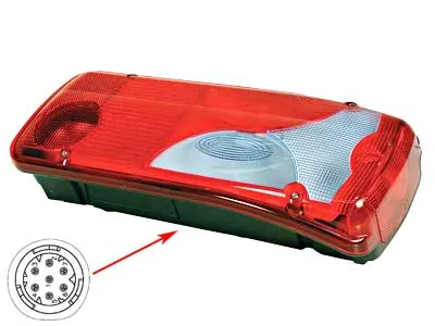 Vignal 7 Funkcijų Galinis Žibintas (SKU: 1608-5119), 12-24V, Sunkvežimiams ir Krovininiam Transportui