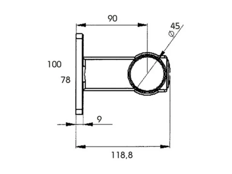 PROPLAST LED Šoninis Gabaritinis Žibintas su Guminiu Laikikliu, 12-24V, ADR - Attēls 3