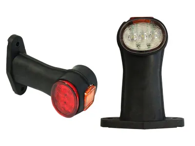Universalus LED šoninis gabaritinis žibintas su gumine kojelė, 12-30V, 3 EffecLEDs