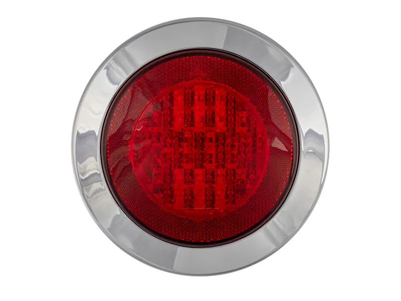 LED Galinis Rūko Žibintas su Chromo Korpusu - 24V, 155mm, su E žyma