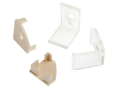 Aliuminio profilis kampo montavimui LED juostoms su pieniniu dangteliu, 1m ilgio - Attēls 2