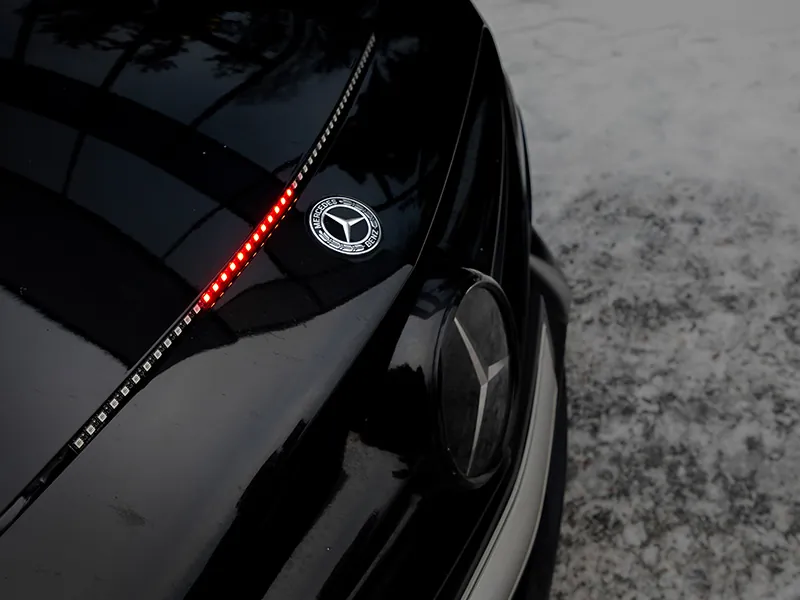 NIGHT RIDER TUNING LIGHT Raudonos spalvos LED automobilių tuning juosta 60cm 12V - Attēls 3