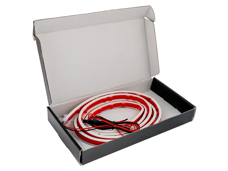 LED Kapoto Apšvietimo Juosta - Balta, 180cm, 11-15V, Velcro Tvirtinimas - Attēls 3