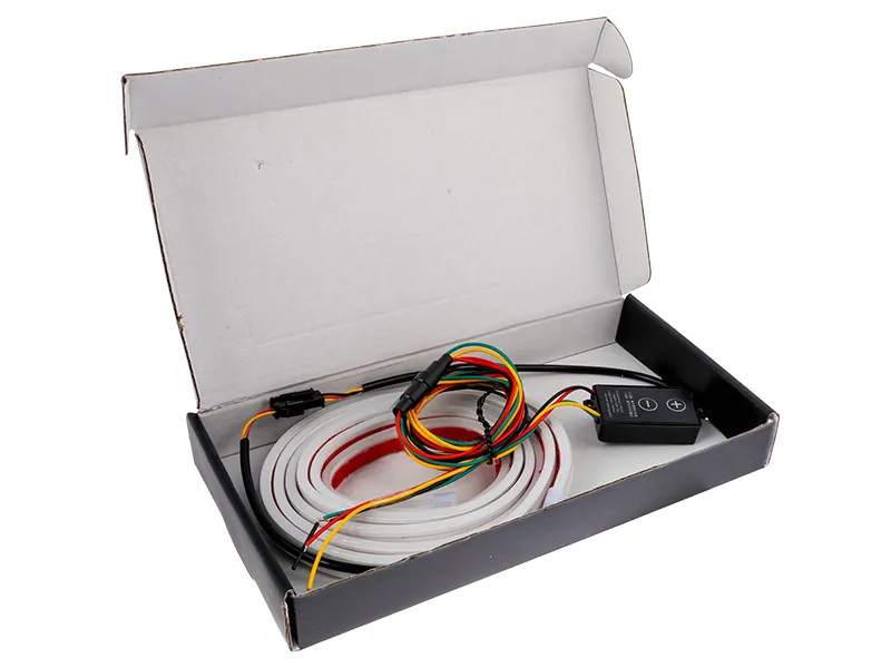 LED Kapoto Šviesų Juosta su Oranžine/Balta Šviesa, 180cm, 11-15V DC - Attēls 4