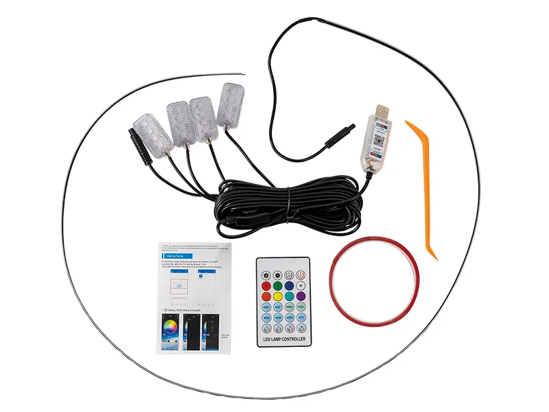 RGB LED Salono Apšvietimo Rinkinys | USB Jungtis | Nuotolinis ir Programėlės Valdymas | 12 Mėn. Garantija - Attēls 4