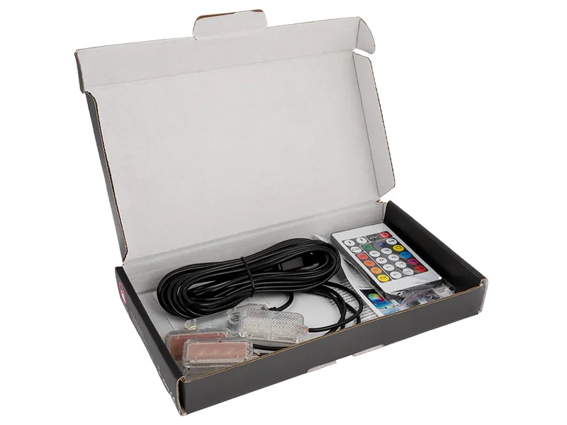 LED RGB Automobilio Salono Apšvietimo Rinkinys su Nuotoliniu Valdymu ir APP Kontrole - 12V USB Jungtis - Attēls 3