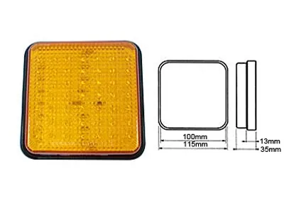 LED Galinis Posūkio Žibintas su 49 LED Diodais - Universalus 10-30V Sunkvežimiams ir Krovininiam Transportui - Ledbarzibintai.lt