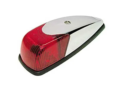 Chromuotas Raudonas LED Gabaritinis Žibintas - Lašo Formos Dizainas, 10 LED Diodų, 10-30V