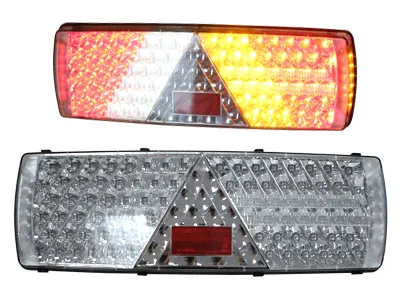 Universalus LED Galinis Žibintas Sunkvežimiams - 7 funkcijų, 24V, 450x155x38mm