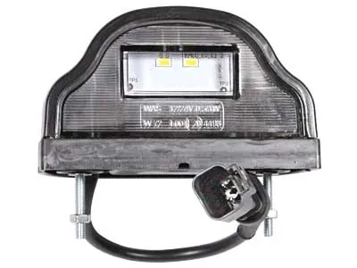 WAS LED Numerio apšvietimo žibintas ECE - IP66/68 apsauga, 12-24V, juodas korpusas