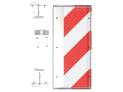 Didelių Gabaritų Krovinių Priekinis Dešinys Priedas - Nerūdijančio Plieno, 250 x 530 mm, Virš 4m Pločio