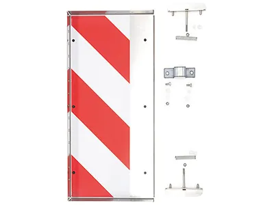 Nerūdijančio plieno didelių gabaritų krovinių ženklas - Ekstra platus priedas kairiojoje priekyje (250 x 530mm)