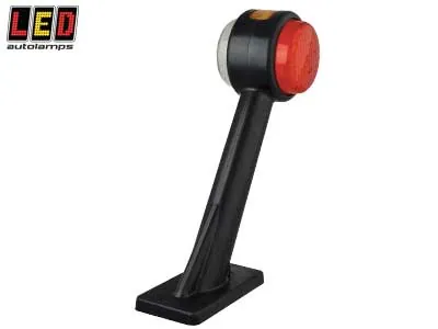 LED AUTOLAMPS LED Šoninis Gabaritinis Žibintas su 60° Guminiu Laikikliu, ECE Sertifikuotas, 12-24V