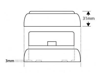 LED AUTOLAMPS LED Galinis Posūkio Žibintas 49xLED, ECE Sertifikuotas, 12-24V, IP67 (1614-100AME) - Attēls 3